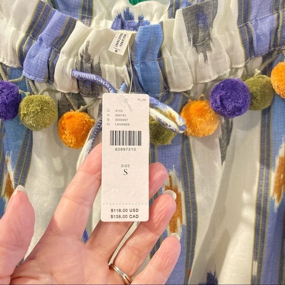 Anthropologie Ollari Pom Pom Boho Wide Leg Pants Sz S - Picture 12 of 12